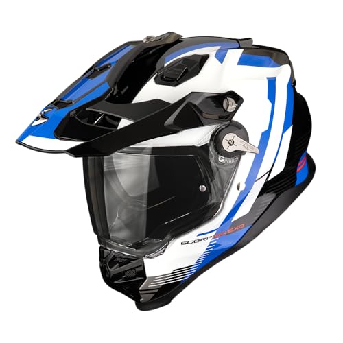 Casco Scorpion ADF-9000 Air Patrol XS integral adventure visera solar integrada color azul
