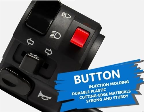 Interruptor de motocicleta impermeable para control de luces de manillar izquierdo 6