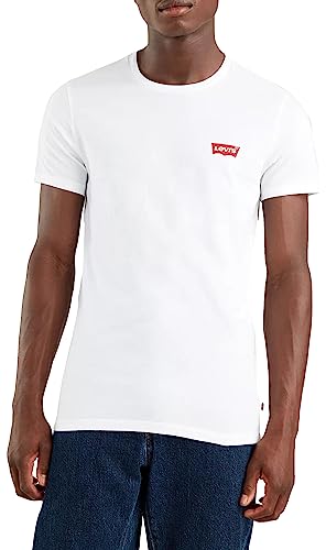 Levi's 2-Pack Crewneck Graphic Tee, Camiseta, Hombre, Chesthit White/Caviar, XL