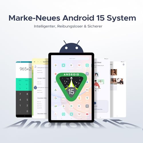 DOOGEE U10 Android 15 Tablet 10 Zoll 16GB RAM+128GB ROM (2TB TF) 5060mAh Kinder Tablet Android WiFi 6, WidevineL1, 8+5MP Dual Kamera, GMS, BT5.0, Type C Tablets PC [2025]