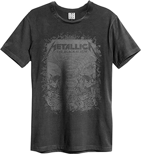 Camisetas Metallicas Metallica Camiseta Black Album Faded (All Over) Para Hombre, Color Negro, Negro Ropa Vintage