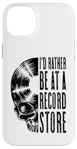 Vinyl Records LP�R���N�^�[ Be At A Record Store Music Skull �X�}�z�P�[�X iPhone 14 Plus �p