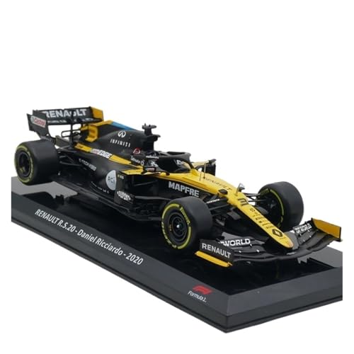 ZXURANZ Miniature Display 1:24 Scale for Renault R.S.20 2020 F1 Car Die Cast Model Kit Collection Static Ornaments Simulation Collection
