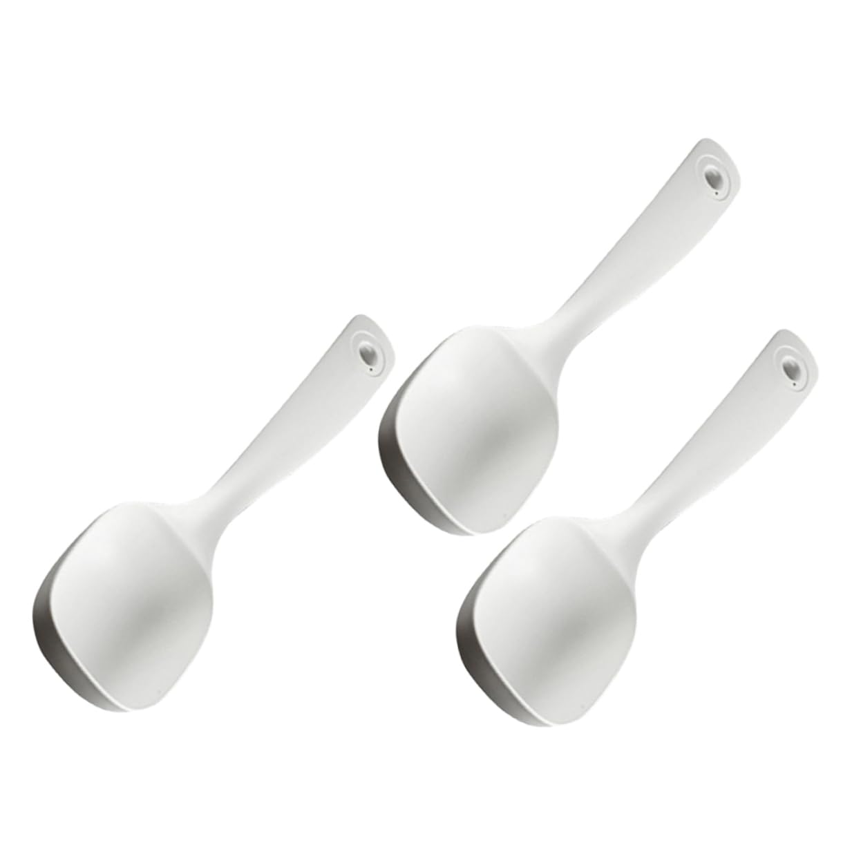 Alipis 15 Pz cucchiaio cucina cucine maniglione kitchen farinata Cuociriso mestolo per il porridge mestolo da minestra domestico da ristorante mestoli per servire pp bianca