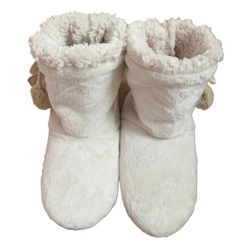 Calcetines térmicos de invierno para descansar en casa con máxima suavidad unisex blancos 35-38
