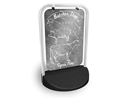 Butcher Shop Eco Swinger Pavement Sign MEGA Listing Outdoor Street Advertising Display…