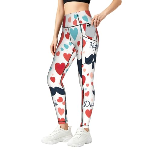 Pantalones de yoga para mujer EdsfFehs con bolsillos y estampado