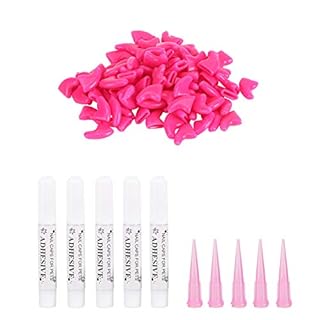 Vomeko 100 Pezzi Cappucci per Unghie Gatto Kit da Portare a casa, Cappucci per Unghie Morbidi per Artigli di Gatto, Cappucci per Unghie di Gatto, Coperture per Artigli di Gatto (M)