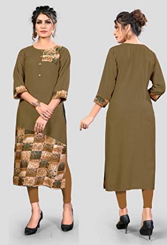Image of Vbuyz Women's Rayon Solid Regular Kurti