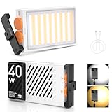 ZHIYUN FIVERAY M40 [Official] Video Light 40W Portable Camera Light, 14000 Lux, CRI/TLCI 96+ 2700-6200K, 320g LED Panel DSLR Photography Lighting Pocket Fill Light for YouTube TikTok Livestream