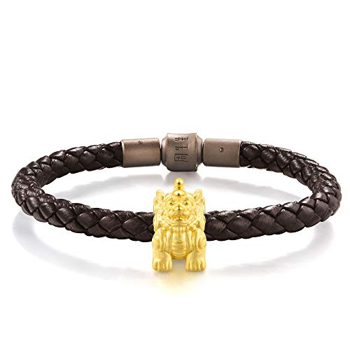 Chow Sang Sang 999 24K Solid Gold Wade-Giles Pixiu Noir Charm Bracelet For Men & Women 86330C #TOP3