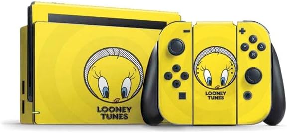 Skinit Decal Gaming Skin Compatible with Nintendo Switch Bundle - Officially Licensed Looney Tunes Tweety Bird Full Design
