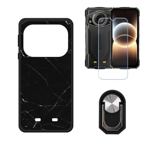 BMPNLSZ �K�pDoogee Fire 7 Ultra�p+HD�����K���X�ɓK�����ėpTPU�P�[�X�A�V���J�Q���P�[�X�o���p�[�ی�o�b�N�P�[�X-�ɓK����9�d�x�X�N���C�u�h�~�X�N���[���v���e�N�^(6,6") + ���O���\�Ŕėp�I��360�x��]�\�ȃX�e��