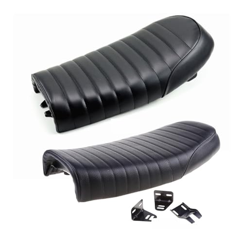 Cojín de asiento para motocicleta en cuero retro con acabado plano artesanal