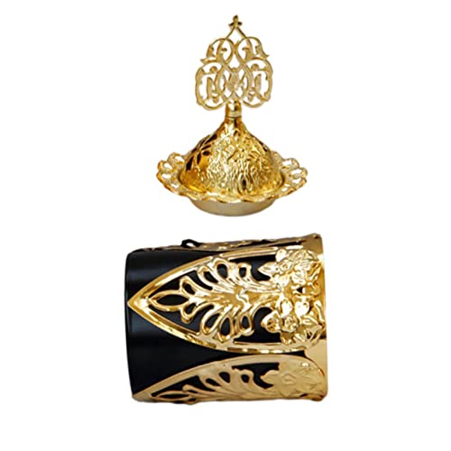 HOODG Aroma Oil Diffusers Sandalwood Aroma Diffuser Metal Ceramic Aroma Stove Middle Eastern Style Aromatherapy Candlestick for Garden