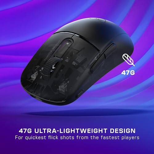 Image of Turtle Beach Burst II Air - 2.4GHz Wireless Gaming Mouse: 47g Ultra Lightweight, Optical Switches, Symmetrical, 26K DPI Optical Sensor, Bluetooth, 120-hour Battery, USB-C Cable - Black