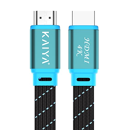 KAIYA (カイヤ) Hdmiケーブル ハイスピードタイプ 4k/60hz/18Gbps Hdmi 2.0 ケーブル プレミアムハイスピード 【0.5m /1m / 1.5m / 2m / 2.5m / 3m / 5m】 (1M, ブラック)