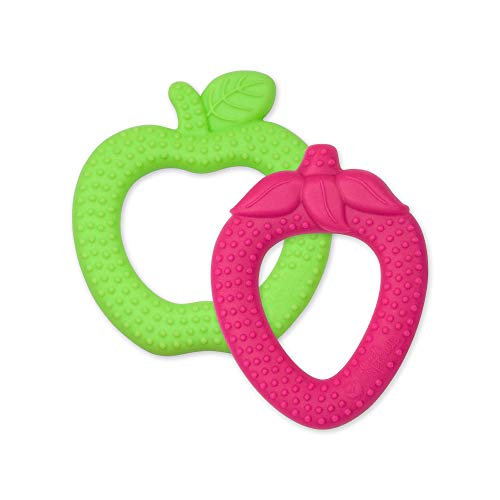 Green Sprouts Fruit Teether Made From Silicone (2Pk) | Soothes Gums & Promotes Healthy Oral Development | Soft, Flexible Silicone Eases Pain, Easy To Hold, Gum, & Chew, Dishwasher Safe #TOP4