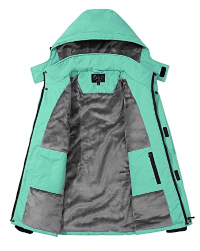 Image of Women's Waterproof Ski Jacket Mountain Rain Winter Coat Windproof Skin Hooded Jacket