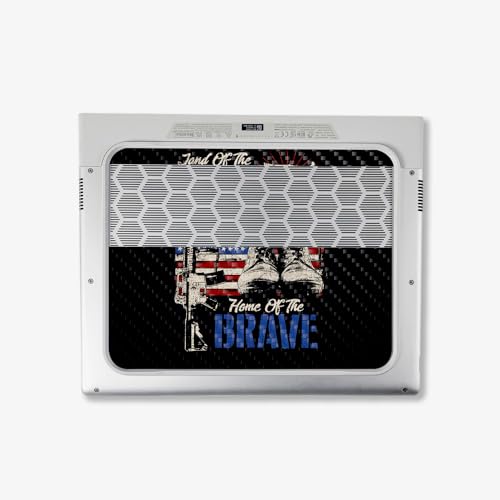 Image of MightySkins Carbon Fiber Skin Compatible with Alienware X14 R2 (2023) Full Wrap Kit - Land of The Free | Protective, Durable Textured Carbon Fiber Finish | Easy to Apply | Made in The USA