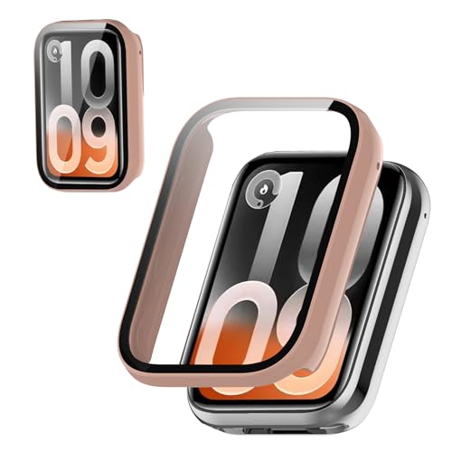 For Xiaomi Smart Band 10 Pro �p �P�[�X �J�o�[ KONXISA Xiaomi Smart Band 10 Pro �J�o�[+�t�B���� ��̌^�iPC�P�[�X+�K���X�t�B�����j�����ߗ� �C�菝�h�~ �Ռ��z�� �����[�d�\ �S�ʕی� ��