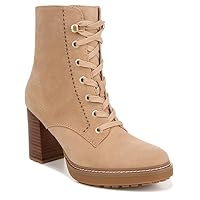 Naturalizer Womens Callie Bootie Heeled Lace Up Boot Tan Suede Leather 10 M