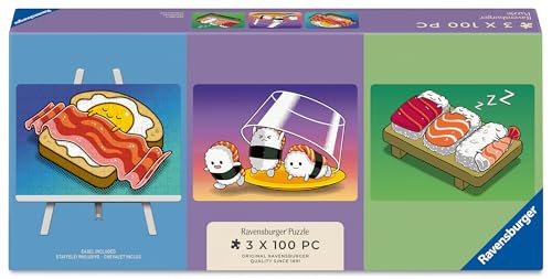 Puzzle 100 piezas Ravensburger Minipuzzle-Trio con encaje perfecto de alta gama