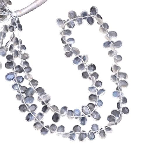Pierre de lune blanche en poire briolette pour la création de bijoux artisanaux de qualité
