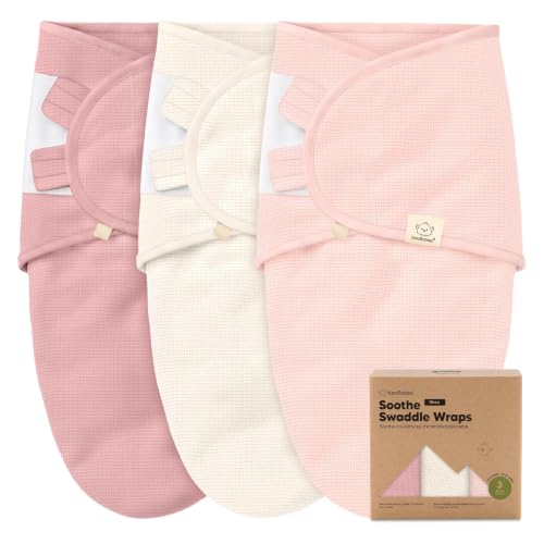 Image of 3-Pack Organic Swaddles for Newborns, Baby Swaddles 0-3 Months (Roseate)