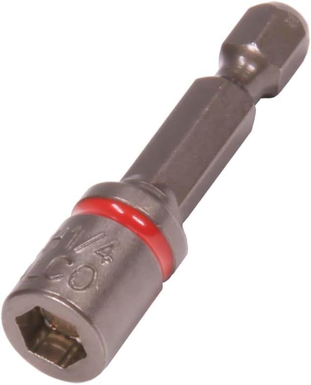 Malco MSHXL14 1/4" Extra Long Red Magnetic Hex Chuck Driver