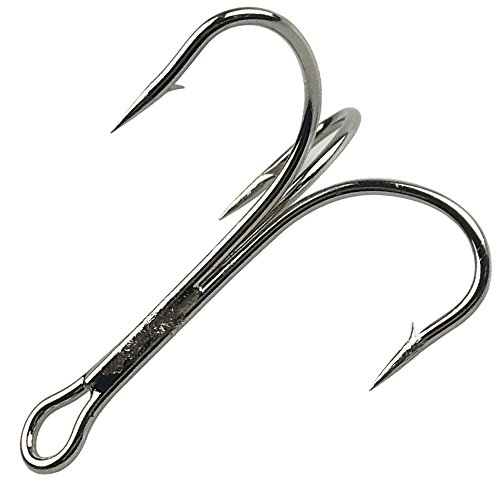 JSHANMEI ® 10PCS/Lot Strong Large Size Big Game Treble Fishing Hook Sea Fishhooks Saltwater Classic Treble Hooks (6/0)