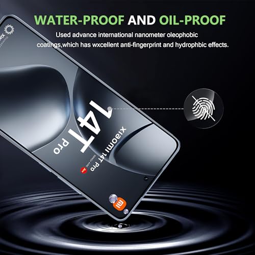 Suttkue for Xiaomi 14T Pro Screen Protector, 9H Hardness Anti-Scratch Tempered Glass flim,Anti-Scratch (2 +2PACK)