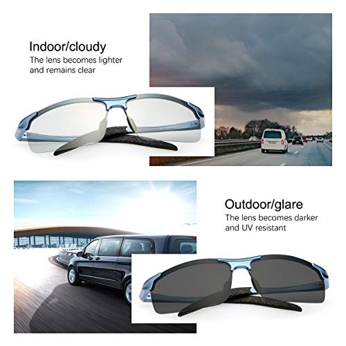 Image of MIRYEA Polarized Photochromic Driving z87 Sunglasses for Men Day Night Safety Glasses