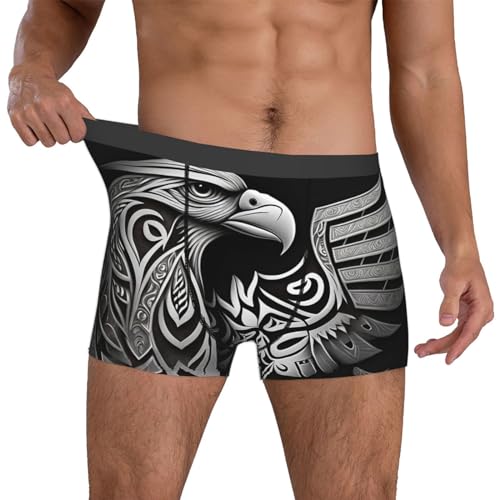 Eagle Tribal native american Vintage Men Boxer Briefs Underwear Breathable Stretch Underpants Medium Black3