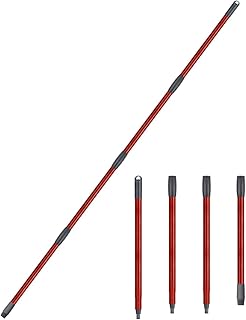 Spin Mop Replacement Handle - CRTHL 4-Section 15-to-57 Foot Mop Replacement Stick Compatible with Triangle O-Cedar Spin Mop Base, EasyWring Mop Refills for Floor Cleaning