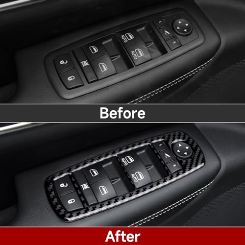 Image of Window Control Switch Decals for 2011-2026 Dodge Durango /Charger /Ram /Chrysler 300 /2011-2021 Jeep Grand Cherokee WK2 Accessories Stickers