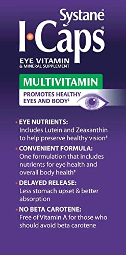 Icaps I-Caps Mv Eye Vitamin & Mineral Supplement Lutein Enriched, Coated Tablets 100 Ct