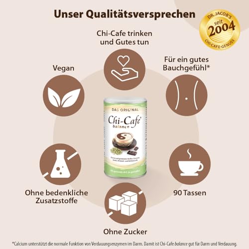 Chi-Cafe balance 450 g Dose 90 Tassen I veganer, löslicher Kaffee mit wertvollen Ballaststoffen, Calcium & Magnesium | gut für Darm und Verdauung*