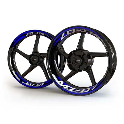 Autocollant de roue moto déco jante à rayures course pour Yamaha MT-07
