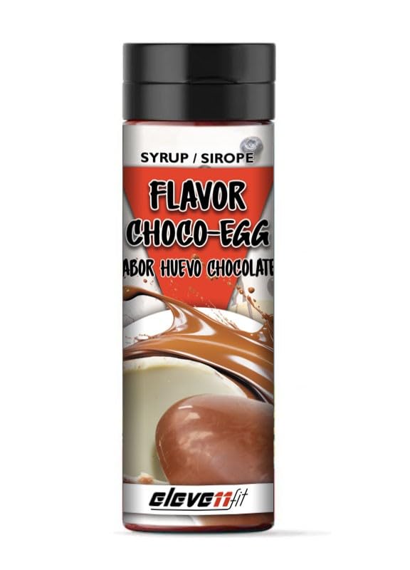 ELEVENFIT Sirope Sabor Huevo de Chocolate Sin Azúcar 330ml, Concentrado de Bebida Saborizada, Líquido, Chocolate, 1 Unid, 1 Pieza, 1 Paq