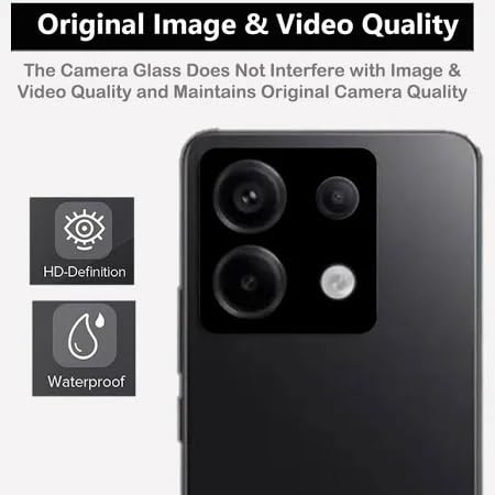 Image of ZARALA Glass Camera Lens Protector For Motorola Edge 60 Fusion 5G[9H Hardness] [6D Lens Protector ] [Easy Installation] Black
