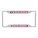 Boston University Terriers BU Metal License Plate Frame for Front or Back of Car Officially Licensed...