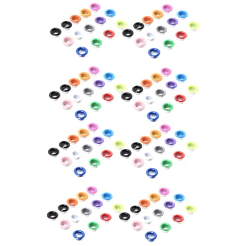 LALAFINA 200 Pcs Mixed Size Grommet Eyelets Metal Eyelet Trim for DIY Crafts Bulk Buttons Kit Perfect for Home Office Decor