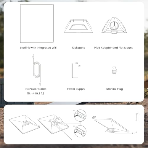 Image of Starlink Mini X Bundle: Satellite Dish + Wireless Router | Portable High-Speed Internet System for RV, Camping & Remote Areas