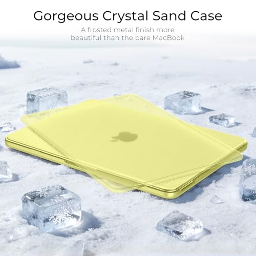Image of EooCoo Compatible for Apple 2026 MacBook Neo Case 13 inch Laptop A3404 A18 Pro Chip with Liquid Retina Display, 100% Match Official Color, Scratch Resistant, Hard Shell Protective Cover, Frost Citrus