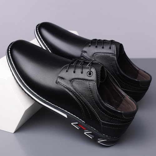 Image of Men's Premium Stylish Oxford Shoes Casual Lace Up Walking Business Driving Dress Shoes