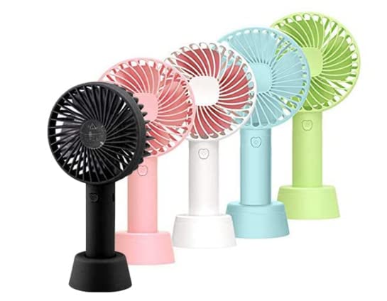 Mini Handheld Portable Fan USB Rechargeable Built-in Battery Operated Summer Cooling Desktop Fan with Standing Holder Handy Base Home Office Outdoor Travel, Multicolor (USB Handy Fan) (B0B581VGFK) Amazon Price History, Amazon Price Tracker