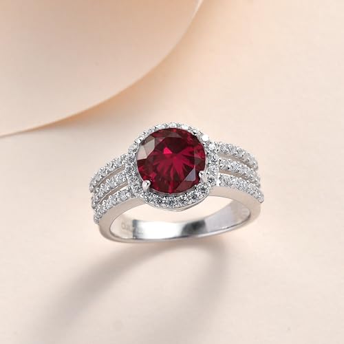 Image of Ornate Jewels 925 Silver Gemstone and CZ American Diamond Solitaire Ring for Women and Girls | With Certificate of Authenticity & 925 Stamp | Life-time Warranty*
