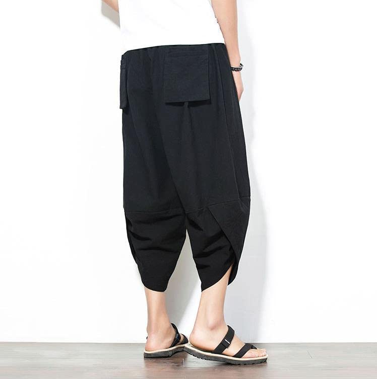 Mens Casual Harem Pants Casual Loose Trouser Man Jogger Pants Fashion Jogging Bottoms Pants with Pockets3