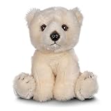 Kuschelig weiches Fell Animigos 37245 Plüschtier Eisbär, Stofftier im realistischen Design, kuschelig weich, ca. 23 cm groß